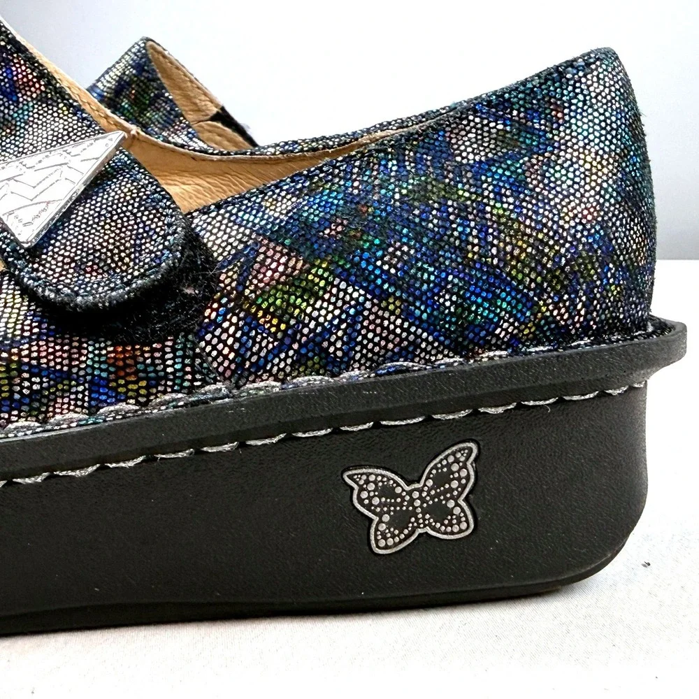 Alegria Paloma‎ Mary Jane PAL-321 Iridescent Mosiac Leather Nursing Shoes-Sz 37 - Picture 5 of 8